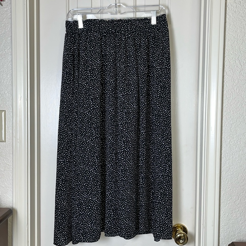 SHEIN • Women’s Privé Plus Allover Print Elastic Waist Midi Skirt • Size 8/10